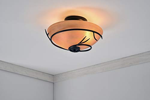 Kenroy Home 90906BRZÂ  Twigs 2-Light Flush Mount, Blackened Bronze Finish