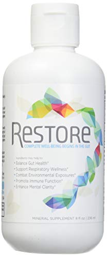 Biomic Sciences RESTORE For Gut Health | Restore 4 Life Trace Mineral & Lignite Liquid For Improved Wellness and Digestion Balance | 8 Ounces