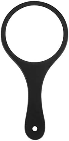 WXF Handheld Mirrors with Handle, Small Compact Cosmetic Mirror Natural Daylight Hairdressing Hand Mirror for Professional Salon Barbers (color : Black, Size : 1327cm)