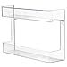 mDesign Plastic Wall Mount, 2 Tier Storage Organizer Shelf for Bathroom, Kitchen; Holds Vitamins, Supplements, Aspirin, Medicine Bottles, Nail Polish, Cosmetics and More, Ligne Collection - Clear