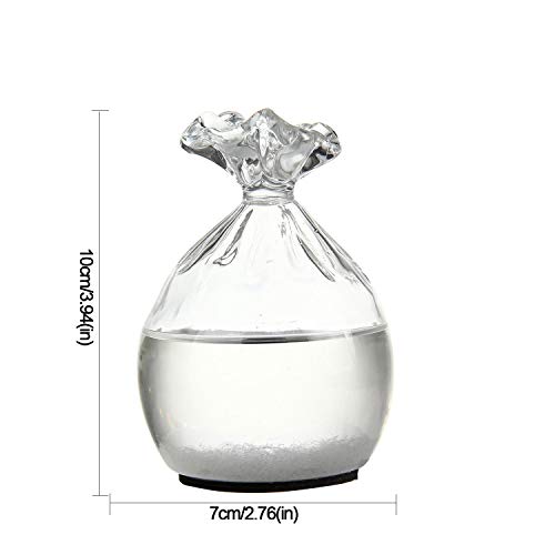 Teepao Weather Forecast Bottle, Storm Glass Water Drops Weather Forecast Bottle Barometer Creative Stylish Weather Station Forecaster Storm Glass Weather Predictor Crafts Home Decoration