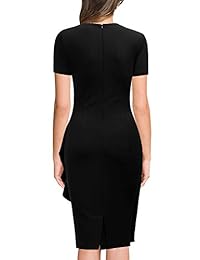 Vestido estilo lápiz de fiesta con cuello en V y volantes de Miusol para mujer