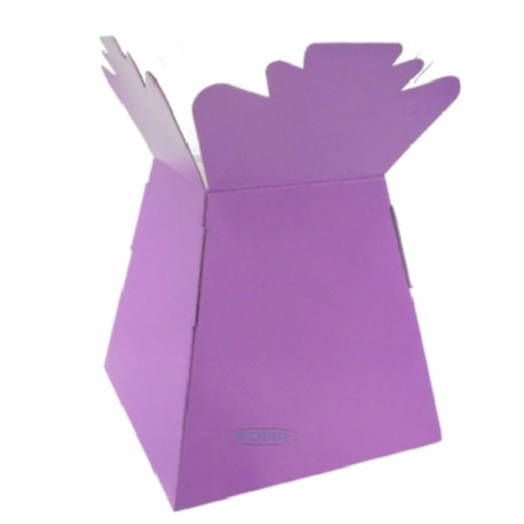 Inerra Florist Boxes Living Vases for Flowers and Bouquet Box Making - Pack of 5 (Lilac)