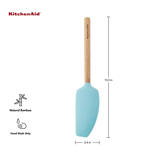 KitchenAid Universal Bamboo Handle Mixer Spatula, One size, Aqua Sky