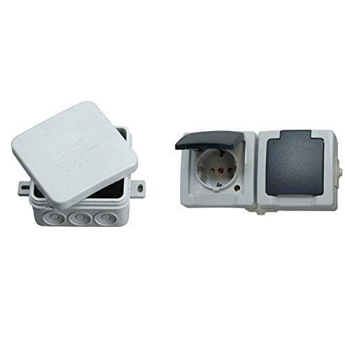 Kopp Abzweigdose Profi-Pack 10x Aufputz für den Feuchtraum, 75 x 75 x 40mm, IP54, Verbindungsdosen mit 12…