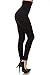 YELETE Women's High Waist Compression Leggings - One Size - Black