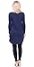 Popana Women's Tunic Tops For Leggings - Long Sleeve Vneck Shirt - Regular and Plus Size - Made In USA X-Large Navy
