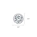 Platinum Plated 1CT Cubic Zirconia Round-Cut Halo Stud Earrings, CZ Fashion Studs for Girls, CZ earrings, Fashion Earrings