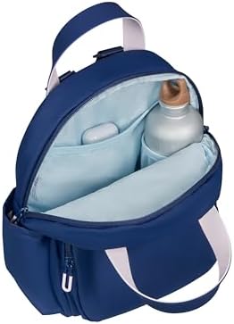 Puffypop - Mochila Mini Feminina (35 cm, 8,5 L) - Compartimento para AirPods e Tablet - 2 Porta-Garrafas - Azul (Azul-marinho)