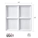 Avant 4-Compartment Plastic Appetizer Serving Tray | set of 4 White