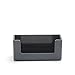 Poppin Business Card Holder, Holds Up to 90 Cards, Lacquer-Like Finish, Easy-Access Open Front, Sturdy Business Card Organizer, Colorful Contemporary Design (Dark Gray)