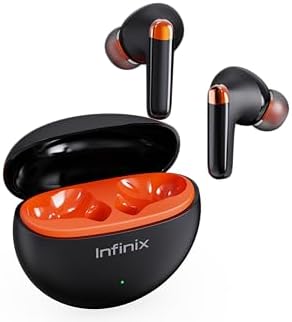 Infinix-Buds Neo-XE26 Black Bluetooth Earbuds, AI ENC Clear