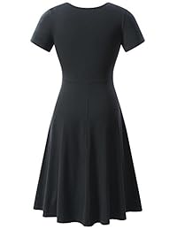 Fensace - Vestido de manga corta para mujer