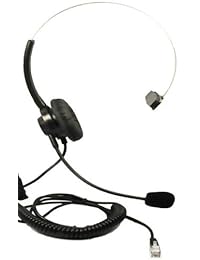 Centro de llamadas manos libres auriculares monoaural Micrófono mircrophone cancelación de Noice + extra cojines para Avaya Nortel NT Yealink GE Emerson viop PoE NEC Mitel Office Desktop teléfono IP Phone