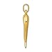 Jewel Tie 14K Yellow Gold Italian Horn Charm - (0.98 in x 0.2 in)