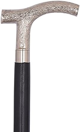 Carved Brass Handle Walking stick Made From INDIAN Rosewood with Chrome Plated