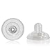 Universal EZback Earring Backs Soft Clear Silicone and Sterling Silver Large 1 Pair
