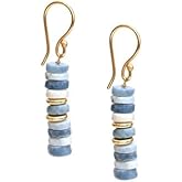 Natural Lightweight Beaded Dangling Earrings Gemstone Handmade Crystal Jewelry Hypoallergenic Non Tarnish Gold Plated Perfect Elegant Jewelry Gifts For Women