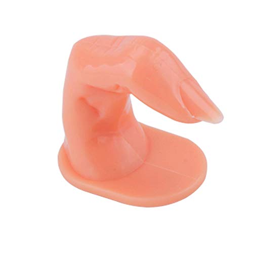10 Pieces Practice Manicure Fingers with False Nails Training Fingers Art Training Display Decoration Suitable for Beginners Trainers DIY School (NAILS)
