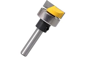Bestgle 1/4" Shank Flush Trim Hinge Mortise Template Router Bit 3/4" Diameter Woodworking Router Tool