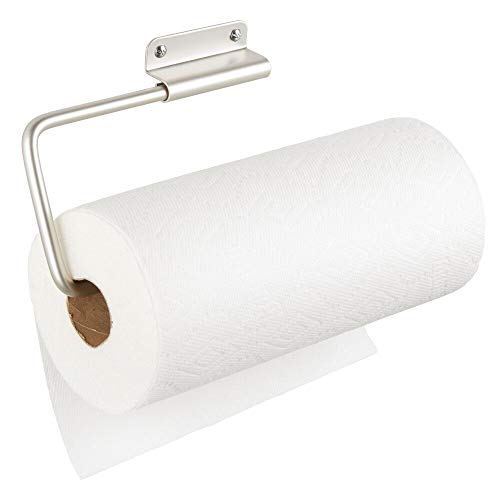 mDesign Versatile Metal Wall Mount Paper Towel Holder & Dispenser