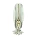 Simple Shoulder Crossbody Bag With Metal Chain Strap And Tassel Top Zipper (Lt Grey)