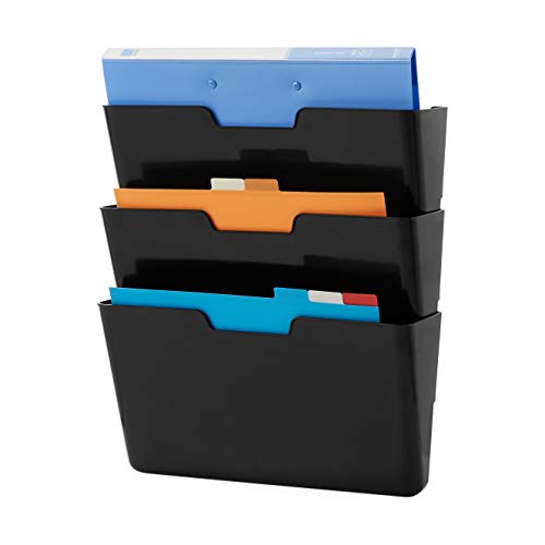 Amazon Basics Hanging 3 Tier Wall File Organizer Pack of 3, 13 x 15