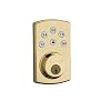 Kwikset 907 Powerbolt 2.0 Electronic Deadbolt featuring SmartKey in Polished Brass