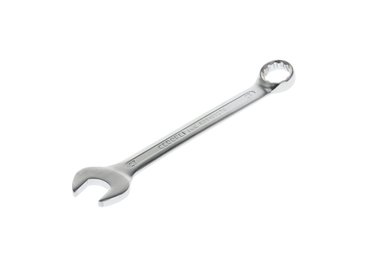 GEDORE R09100270 Red Combination Spanner SW 27 mm Matt Satin Finish Chrome Vanadium Steel Silver