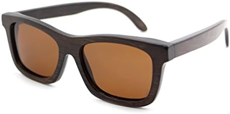 AYA Original Bamboo Wood Sunglasses. Sport And Fashion Eyewear For Men And Women (Black)