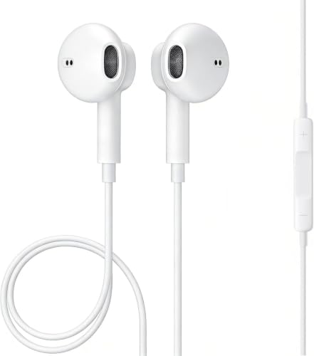 Oeing Phone Headphones, Sound Isolating Wired Earbuds, Support Call Volume Control, Compatible with iPhone 14/13/12, iOS Compatible