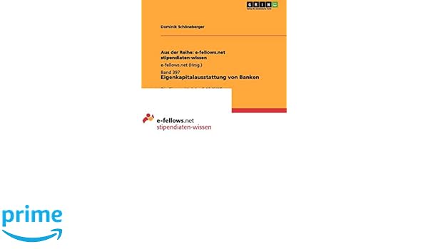 Eigenkapitalausstattung Von Banken German Edition Dominik