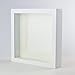Ray & Chow White 8x8 inch 3D Photo Frame Deep Box Frame Shadow Box Frame for Flowers,Art Crafts,Wedding Gifts etc.- Glass Window- Solid Wood - Interior Depth: 5CM- Table Top Display or Wall Hanging
