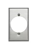 Leviton 83028 000-000 Receptacle Standard Size Wall Plate, 1 Gang, 4-1/2 in L X 2-3/4 in W 0.187 in T, Satin, Standard, Aluminum