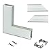 Muzata 5 Pairs/10PACK LED Channel Corner L-Shape Adaptor Connector Suit for U1SW U-Shape LED Aluminum Channel in The Market 90 Degree Angle Turning Solution LCC1 WW