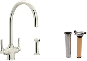 Rohl Triflow Kitchen Mimas 2-Lever Faucet W/ Side Spray W/ Filter