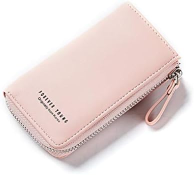 Women Key Wallet Leather Solid Zipper Keys Cover Case Female Key Holder Bag