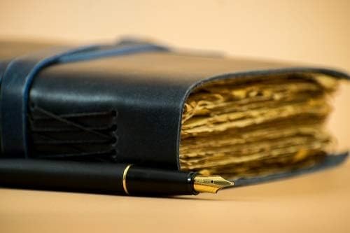 OVERDOSE Deckle Blue Leather Journal - Image 5