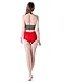 HDE Womens Retro Bikini High Waist Vintage Style Swimsuit 50s Pinup Bathing Suit (Black & Red, S)