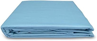 Deal of The Day Luxurious { 600-TC } 1-Piece Flat (Top) Sheet Super Soft Soft Egyptian Cotton Flat Sheet Available in Many Attractive Color's, King Size, Light Blue Color { Style : Solid }