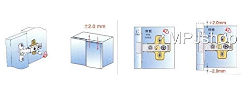 MPJ Soft Close Cabinet Hinges Full Half Inset Overlay FACE Frame Frameless 5/8", 1/2", 1/4", Inset. FACE-Frame Frameless (2, 1/2" Full Overlay F/F) - Thumbnail 7