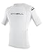 O'NEILL Unisex Child Youth Basic Skins Upf 50+ Short Sleeve Rash Guards, White, 8 US