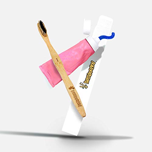 Bamboozled Bamboo Toothbrush BPA Free Charcoal Infused Soft