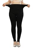 American Trends Womens Fleece Lined Thermal Leggings Winter Warm Thick Stirrupped Pants, Regular and Plus Size