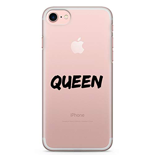 ZOKKO Case for iPhone 8 Plus Queen - Size iPhone 8 Plus Plus - Soft Transparent Black Ink