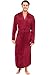 Alexander Del Rossa Men's Lightweight Satin Robe, Long Kimono, Medium Burgundy (A0720BRGMD)