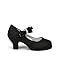 Little Angel Tasha-685E Glitter Bow Mary Jane Pump (Toddler/Little Girl /Big Girl) - Black