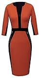 HOMEYEE Women's Stretch Tunic Pencil Sheath Dress U837