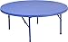 Flash Furniture 48'' Round Kid's Blue Plastic Folding Table