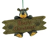 Beary Christmas Sign Bear Collectible Ornament, 4.5-inch